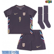 Echipament fotbal Anglia Harry Kane #9 Tricou Deplasare European 2024 pentru copii maneca scurta (+ Pantaloni scurti)