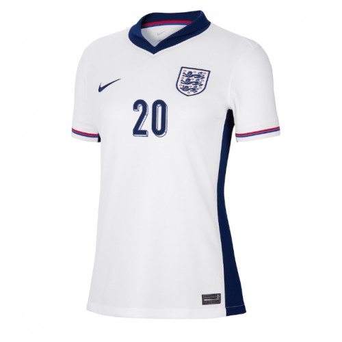 Echipament fotbal Anglia Jarrod Bowen #20 Tricou Acasa European 2024 pentru femei maneca scurta Echipament fotbal Anglia Jarrod Bowen #20 Tricou Acasa European 2024 pentru femei maneca scurta