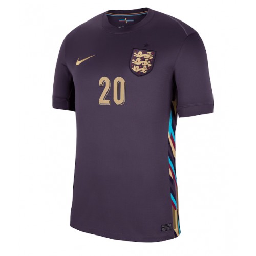 Echipament fotbal Anglia Jarrod Bowen #20 Tricou Deplasare European 2024 maneca scurta Echipament fotbal Anglia Jarrod Bowen #20 Tricou Deplasare European 2024 maneca scurta