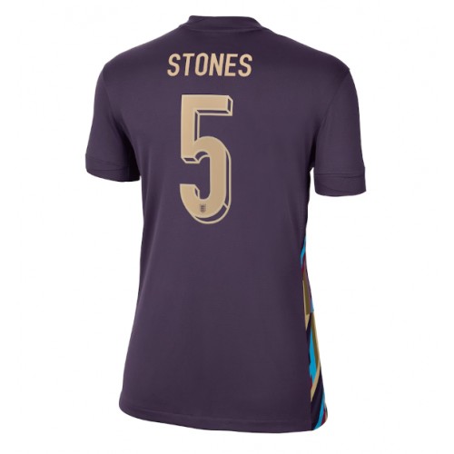 Echipament fotbal Anglia John Stones #5 Tricou Deplasare European 2024 pentru femei maneca scurta Echipament fotbal Anglia John Stones #5 Tricou Deplasare European 2024 pentru femei maneca scurta