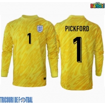 Echipament fotbal Anglia Jordan Pickford #1 Portar Tricou Deplasare European 2024 maneca lunga