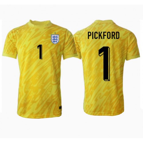 Echipament fotbal Anglia Jordan Pickford #1 Portar Tricou Deplasare European 2024 maneca scurta Echipament fotbal Anglia Jordan Pickford #1 Portar Tricou Deplasare European 2024 maneca scurta