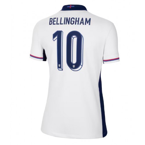 Echipament fotbal Anglia Jude Bellingham #10 Tricou Acasa European 2024 pentru femei maneca scurta Echipament fotbal Anglia Jude Bellingham #10 Tricou Acasa European 2024 pentru femei maneca scurta