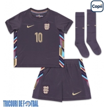 Echipament fotbal Anglia Jude Bellingham #10 Tricou Deplasare European 2024 pentru copii maneca scurta (+ Pantaloni scurti)
