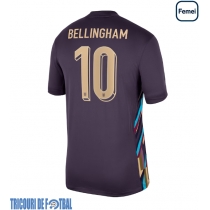 Echipament fotbal Anglia Jude Bellingham #10 Tricou Deplasare European 2024 pentru femei maneca scurta