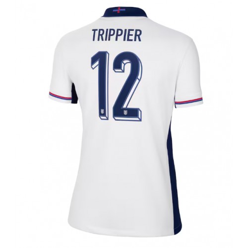 Echipament fotbal Anglia Kieran Trippier #12 Tricou Acasa European 2024 pentru femei maneca scurta Echipament fotbal Anglia Kieran Trippier #12 Tricou Acasa European 2024 pentru femei maneca scurta