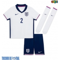 Echipament fotbal Anglia Kyle Walker #2 Tricou Acasa European 2024 pentru copii maneca scurta (+ Pantaloni scurti)