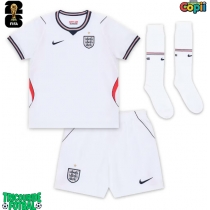 Echipament fotbal Anglia Marc Guehi #6 Tricou Acasa Mondial 2026 pentru copii maneca scurta (+ Pantaloni scurti)