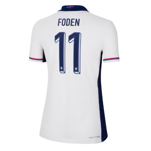 Echipament fotbal Anglia Phil Foden #11 Tricou Acasa European 2024 pentru femei maneca scurta Echipament fotbal Anglia Phil Foden #11 Tricou Acasa European 2024 pentru femei maneca scurta