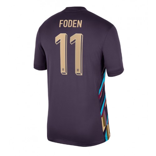 Echipament fotbal Anglia Phil Foden #11 Tricou Deplasare European 2024 maneca scurta Echipament fotbal Anglia Phil Foden #11 Tricou Deplasare European 2024 maneca scurta