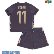 Echipament fotbal Anglia Phil Foden #11 Tricou Deplasare European 2024 pentru copii maneca scurta (+ Pantaloni scurti)