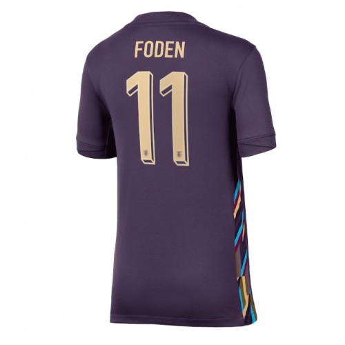 Echipament fotbal Anglia Phil Foden #11 Tricou Deplasare European 2024 pentru femei maneca scurta Echipament fotbal Anglia Phil Foden #11 Tricou Deplasare European 2024 pentru femei maneca scurta