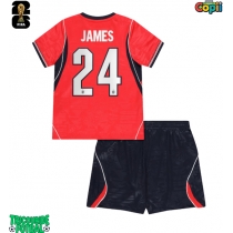 Echipament fotbal Anglia Reece James #24 Tricou Deplasare Mondial 2026 pentru copii maneca scurta (+ Pantaloni scurti)