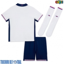 Echipament fotbal Anglia Tricou Acasa European 2024 pentru copii maneca scurta (+ Pantaloni scurti)