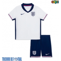 Echipament fotbal Anglia Tricou Acasa European 2024 pentru copii maneca scurta (+ Pantaloni scurti)