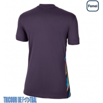 Echipament fotbal Anglia Tricou Deplasare European 2024 pentru femei maneca scurta