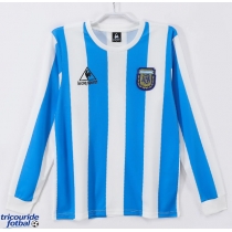 Echipament fotbal Argentina 1986 Tricou Retro Acasa maneca lunga