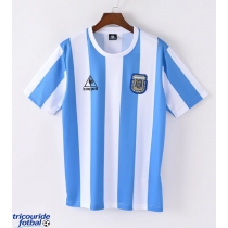 Echipament fotbal Argentina 1986 Tricou Retro Acasa maneca scurta