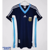 Echipament fotbal Argentina 1998 Tricou Retro Deplasare maneca scurta