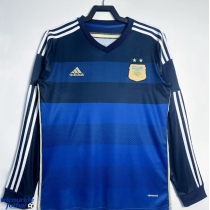 Echipament fotbal Argentina 2014 Tricou Retro Deplasare maneca lunga