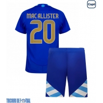 Echipament fotbal Argentina Alexis Mac Allister #20 Tricou Deplasare Copa America 2024 pentru copii maneca scurta (+ Pantaloni scurti)