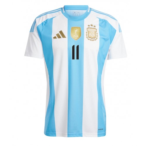 Echipament fotbal Argentina Angel Di Maria #11 Tricou Acasa Copa America 2024 maneca scurta Echipament fotbal Argentina Angel Di Maria #11 Tricou Acasa Copa America 2024 maneca scurta