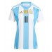 Echipament fotbal Argentina Angel Di Maria #11 Tricou Acasa Copa America 2024 pentru femei maneca scurta Echipament fotbal Argentina Angel Di Maria #11 Tricou Acasa Copa America 2024 pentru femei maneca scurta