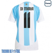 Echipament fotbal Argentina Angel Di Maria #11 Tricou Acasa Copa America 2024 pentru femei maneca scurta
