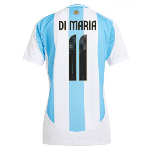 Echipament fotbal Argentina Angel Di Maria #11 Tricou Acasa Copa America 2024 pentru femei maneca scurta Echipament fotbal Argentina Angel Di Maria #11 Tricou Acasa Copa America 2024 pentru femei maneca scurta