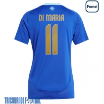 Echipament fotbal Argentina Angel Di Maria #11 Tricou Deplasare Copa America 2024 pentru femei maneca scurta