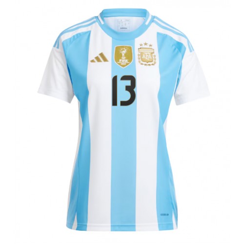 Echipament fotbal Argentina Cristian Romero #13 Tricou Acasa Copa America 2024 pentru femei maneca scurta Echipament fotbal Argentina Cristian Romero #13 Tricou Acasa Copa America 2024 pentru femei maneca scurta