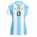Echipament fotbal Argentina Cristian Romero #13 Tricou Acasa Copa America 2024 pentru femei maneca scurta Echipament fotbal Argentina Cristian Romero #13 Tricou Acasa Copa America 2024 pentru femei maneca scurta