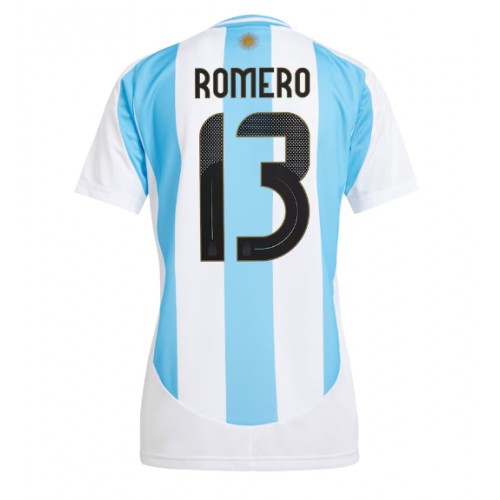 Echipament fotbal Argentina Cristian Romero #13 Tricou Acasa Copa America 2024 pentru femei maneca scurta Echipament fotbal Argentina Cristian Romero #13 Tricou Acasa Copa America 2024 pentru femei maneca scurta