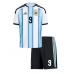 Echipament fotbal Argentina Julian Alvarez #9 Tricou Acasa Mondial 2026 pentru copii maneca scurta (+ Pantaloni scurti)