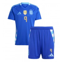 Echipament fotbal Argentina Julian Alvarez #9 Tricou Deplasare Copa America 2024 pentru copii maneca scurta (+ Pantaloni scurti)