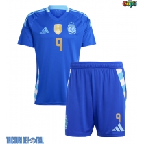 Echipament fotbal Argentina Julian Alvarez #9 Tricou Deplasare Copa America 2024 pentru copii maneca scurta (+ Pantaloni scurti)
