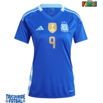Echipament fotbal Argentina Julian Alvarez #9 Tricou Deplasare Copa America 2024 pentru femei maneca scurta