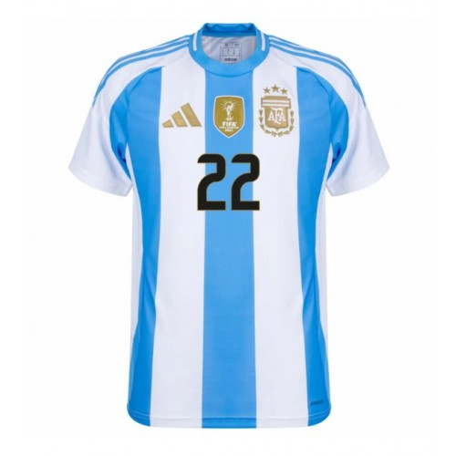 Echipament fotbal Argentina Lautaro Martinez #22 Tricou Acasa Copa America 2024 maneca scurta Echipament fotbal Argentina Lautaro Martinez #22 Tricou Acasa Copa America 2024 maneca scurta