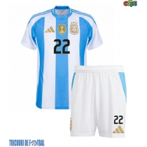 Echipament fotbal Argentina Lautaro Martinez #22 Tricou Acasa Copa America 2024 pentru copii maneca scurta (+ Pantaloni scurti)