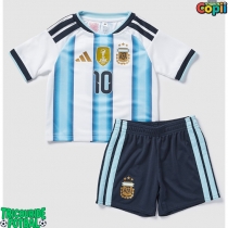 Echipament fotbal Argentina Lionel Messi #10 Tricou Acasa Mondial 2026 pentru copii maneca scurta (+ Pantaloni scurti)