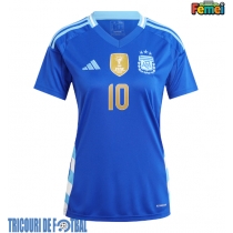 Echipament fotbal Argentina Lionel Messi #10 Tricou Deplasare Copa America 2024 pentru femei maneca scurta