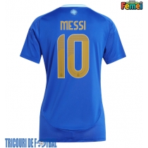 Echipament fotbal Argentina Lionel Messi #10 Tricou Deplasare Copa America 2024 pentru femei maneca scurta