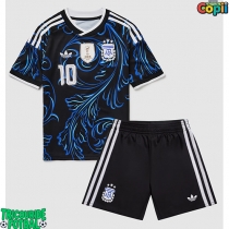 Echipament fotbal Argentina Lionel Messi #10 Tricou Deplasare Mondial 2026 pentru copii maneca scurta (+ Pantaloni scurti)