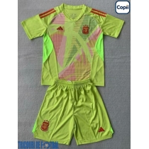 Echipament fotbal Argentina Portar Tricou Deplasare Copa America 2024 pentru copii maneca scurta (+ Pantaloni scurti)