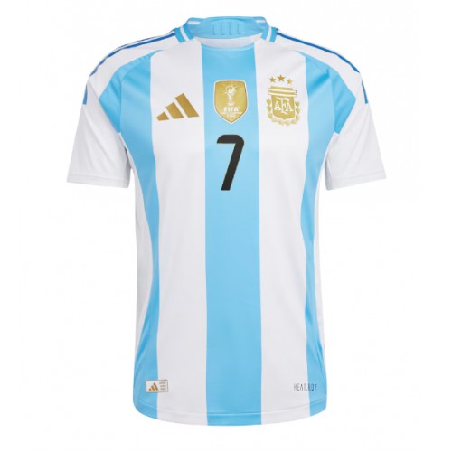 Echipament fotbal Argentina Rodrigo De Paul #7 Tricou Acasa Copa America 2024 maneca scurta Echipament fotbal Argentina Rodrigo De Paul #7 Tricou Acasa Copa America 2024 maneca scurta