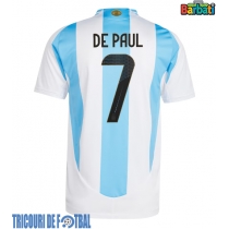 Echipament fotbal Argentina Rodrigo De Paul #7 Tricou Acasa Copa America 2024 maneca scurta