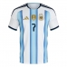 Echipament fotbal Argentina Rodrigo De Paul #7 Tricou Acasa Mondial 2026 maneca scurta