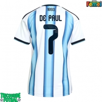 Echipament fotbal Argentina Rodrigo De Paul #7 Tricou Acasa Mondial 2026 pentru femei maneca scurta