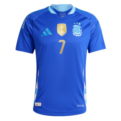 Echipament fotbal Argentina Rodrigo De Paul #7 Tricou Deplasare Copa America 2024 maneca scurta Echipament fotbal Argentina Rodrigo De Paul #7 Tricou Deplasare Copa America 2024 maneca scurta