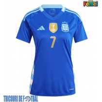 Echipament fotbal Argentina Rodrigo De Paul #7 Tricou Deplasare Copa America 2024 pentru femei maneca scurta
